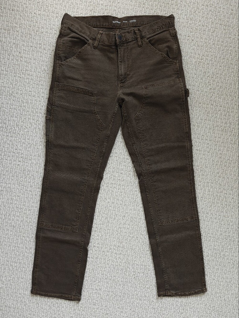Old Navy Brown Straight Built-In Flex Pants 32x32